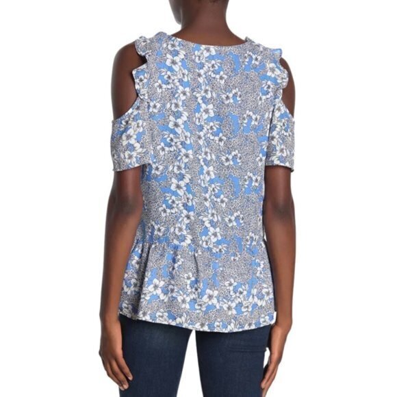 NEW Parker Dedra Cold Shoulder‎ Blouse Floral Top - Picture 2 of 7
